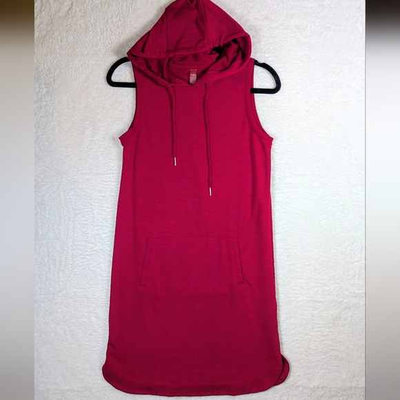 Hyba Dresses & Skirts - 160.Hyba Sleeveless‎ Red Hoodie Dress